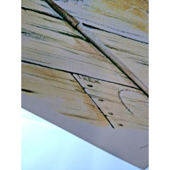 Seagull Art Print Crab Trap Bay Harbor Nautical Seaside Dock Gulls T Rex 10x13" - Picture 4 of 5